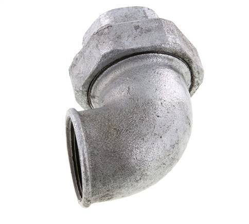 L-Stuk Wartelmoer Rp1 1/2'' Binnendraad Gietijzer Conische Dichting 25bar