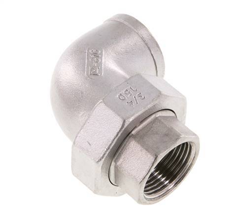 L-Stuk Wartelmoer Rp3/4'' Binnendraade RVS Conische Afdichting 16bar