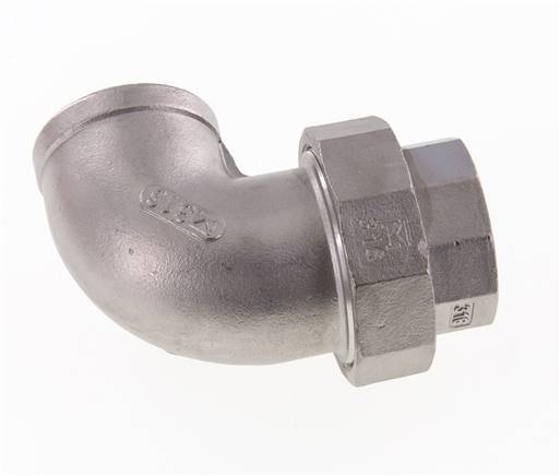 90° Wartelmoer Koppeling Rp1 1/4'' Binnendraad RVS Conische Dichting 16bar