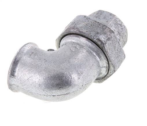 90deg Union Connector Rp1'' Female Cast Iron Conical Seal 25bar (351.25psi)