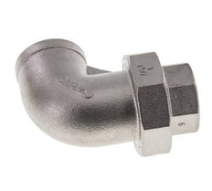 90° L-Koppeling Wartelmoer Rp1'' Binnendraad RVS Vlakke Afdichting PTFE 16bar