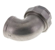 90° L-Koppeling Wartelmoer Rp2'' Binnendraad RVS Vlakke Afdichting PTFE 16bar