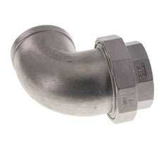 90° L-Koppeling Wartelmoer Rp2'' Binnendraad RVS Vlakke Afdichting PTFE 16bar