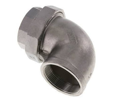 90° L-Koppeling Wartelmoer Rp2'' Binnendraad RVS Vlakke Afdichting PTFE 16bar