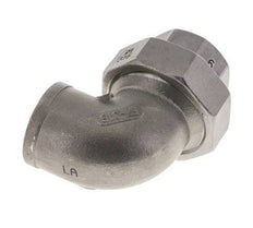 90° L-Koppeling Wartelmoer Rp3/4'' Binnendraad RVS Platte Afdichting PTFE 16bar