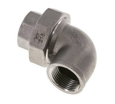 90° L-Koppeling Wartelmoer Rp3/4'' Binnendraad RVS Platte Afdichting PTFE 16bar