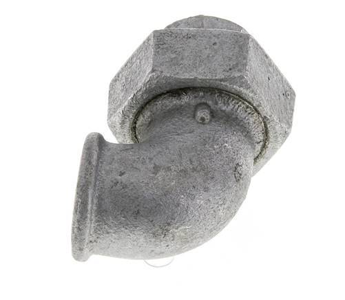 90° L-Koppeling Wartelmoer Rp3/4'' Binnendraad Gietijzer Platte Afdichting Centellen 25bar