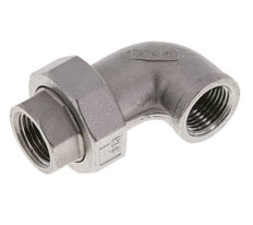 90° L-Koppeling Wartelmoer Rp1/2'' Binnendraad RVS Vlakke Afdichting PTFE 16bar