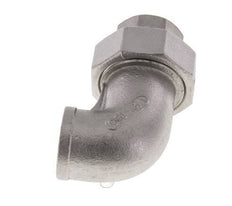90° L-Koppeling Wartelmoer Rp1/2'' Binnendraad RVS Vlakke Afdichting PTFE 16bar