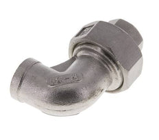 90° L-Koppeling Wartelmoer Rp3/8'' Binnendraad RVS Platte Afdichting PTFE 16bar