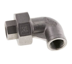 90° L-Koppeling Wartelmoer Rp3/8'' Binnendraad RVS Platte Afdichting PTFE 16bar