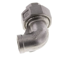 90° L-Koppeling Wartelmoer Rp3/8'' Binnendraad RVS Platte Afdichting PTFE 16bar