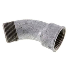 45° L-Koppeling R1 1/4'' Buitendraad X Rp1 1/4'' Binnendraad Gietijzer 25bar