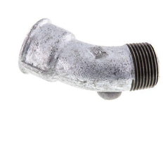 L-Koppeling 45° R1'' Buitendraad X Rp1'' Binnendraad Gietijzer 25bar
