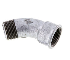 L-Koppeling 45° R1'' Buitendraad X Rp1'' Binnendraad Gietijzer 25bar