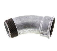 L-Koppeling 45° R2 1/2" Buitendraad X Rp2 1/2" Binnendraad Gietijzer 25bar