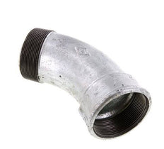 L-Koppeling 45° R2 1/2" Buitendraad X Rp2 1/2" Binnendraad Gietijzer 25bar