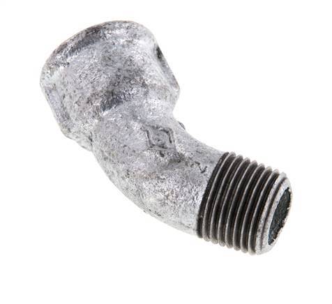 Elbow Fitting 45deg R1/2'' Male x Rp1/2'' Female Cast Iron 25bar (351.25psi) [2 Pieces]