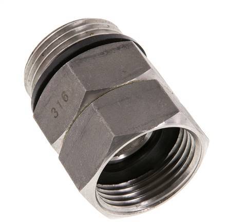 Draaidoorvoer G1 '' Binnendraad X Buitendraad Warm Water RVS FKM 30bar