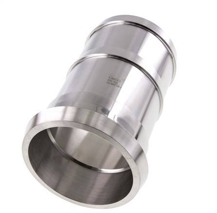 Melkkoppeling 121mm Laspuntstuk 4" (100mm) Slangpilaar RVS