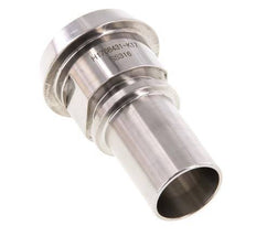 Din 11851 Melkkoppeling 44mm Laspuntstuk 1" (25mm) Slangpilaar RVS Veiligheidskraag