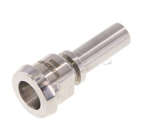 Din 11851 Melkkoppeling 28mm Laspuntstuk 1/2" (13mm) Slangpilaar Roestvrij Stalen Veiligheidskraag