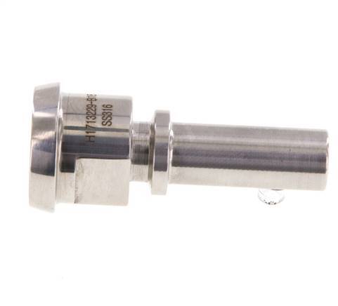 Din 11851 Melkkoppeling 28mm Laspuntstuk 1/2" (13mm) Slangpilaar Roestvrij Stalen Veiligheidskraag