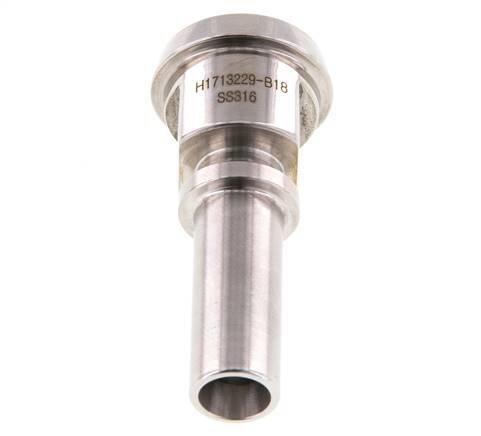 Din 11851 Melkkoppeling 28mm Laspuntstuk 1/2" (13mm) Slangpilaar Roestvrij Stalen Veiligheidskraag