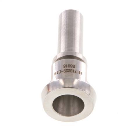 Din 11851 Melkkoppeling 28mm Laspuntstuk 1/2" (13mm) Slangpilaar Roestvrij Stalen Veiligheidskraag