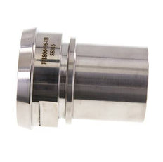 Din 11851 Melkkoppeling 86mm Laspuntstuk 2 1/2" (63mm) Slangpilaar RVS Veiligheidskraag