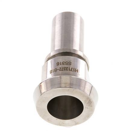 Din 11851 Melkkoppeling 36mm Laspuntstuk 3/4" (19mm) Slangpilaar RVS Veiligheidskraag