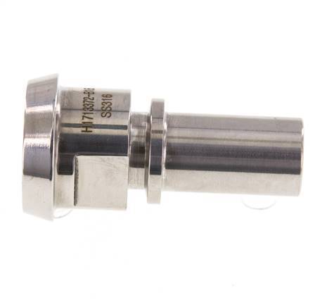 Din 11851 Melkkoppeling 36mm Laspuntstuk 3/4" (19mm) Slangpilaar RVS Veiligheidskraag