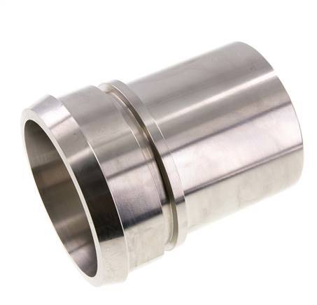Din 11851 Melkkoppeling 120mm Laspuntstuk 4" (100mm) Slangpilaar RVS Veiligheidskraag