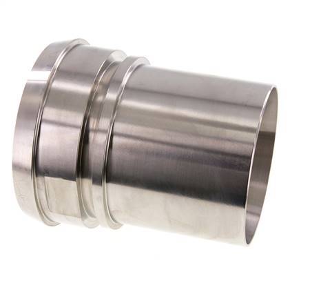 Din 11851 Melkkoppeling 120mm Laspuntstuk 4" (100mm) Slangpilaar RVS Veiligheidskraag