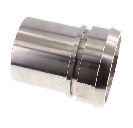 Din 11851 Melkkoppeling 120mm Laspuntstuk 4" (100mm) Slangpilaar RVS Veiligheidskraag