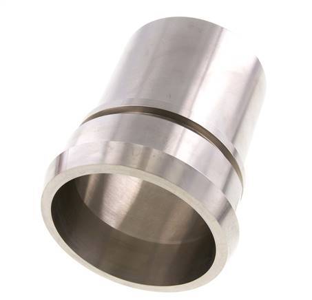 Din 11851 Melkkoppeling 120mm Laspuntstuk 4" (100mm) Slangpilaar RVS Veiligheidskraag