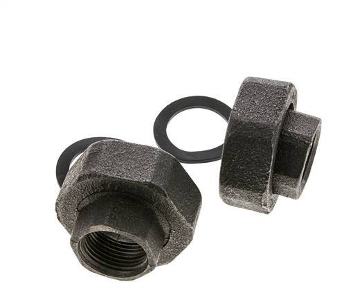 Pompfitting Rp3/4'' X G 1 1/4" Gietijzer Vlakke Afdichting NBR 20bar