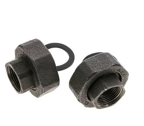 Pompfitting Rp3/4'' X G 1 1/4" Gietijzer Vlakke Afdichting NBR 20bar