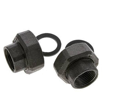 Pompfitting Rp1'' X G 1 1/2" Gietijzer Vlakke Afdichting NBR 20bar