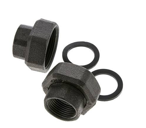 Pompfitting Rp1'' X G 1 1/2" Gietijzer Vlakke Afdichting NBR 20bar
