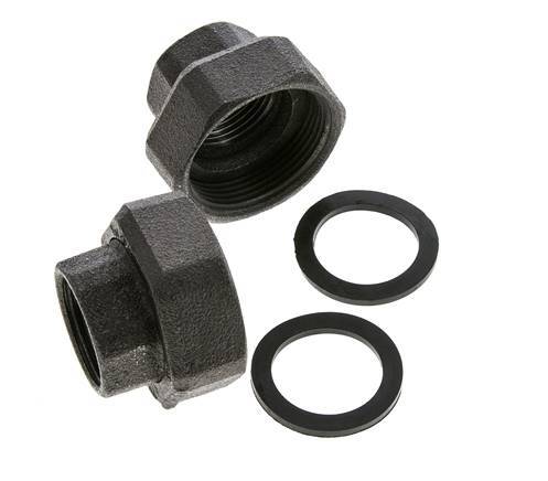 Pompfitting Rp1'' X G 1 1/2" Gietijzer Vlakke Afdichting NBR 20bar