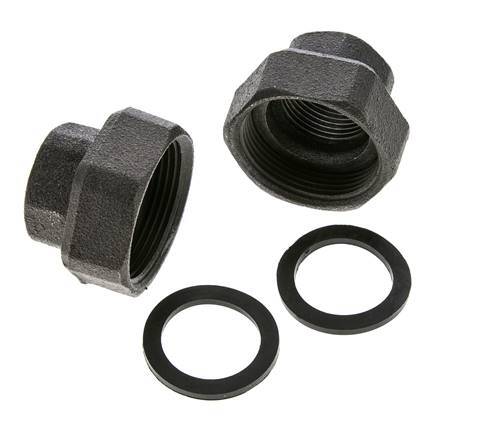 Pompfitting Rp1'' X G 1 1/2" Gietijzer Vlakke Afdichting NBR 20bar