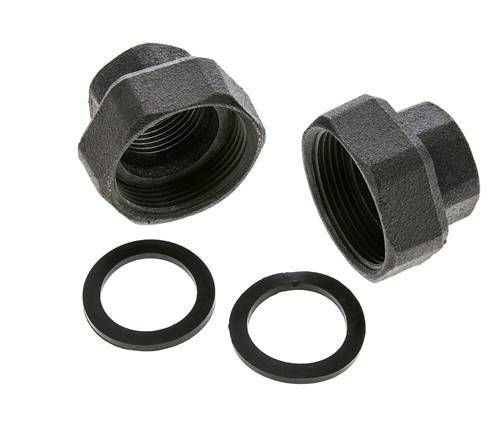 Pompfitting Rp1'' X G 1 1/2" Gietijzer Vlakke Afdichting NBR 20bar