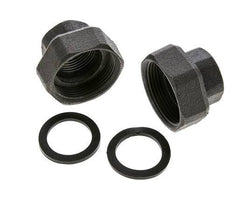 Pompfitting Rp1'' X G 1 1/2" Gietijzer Vlakke Afdichting NBR 20bar