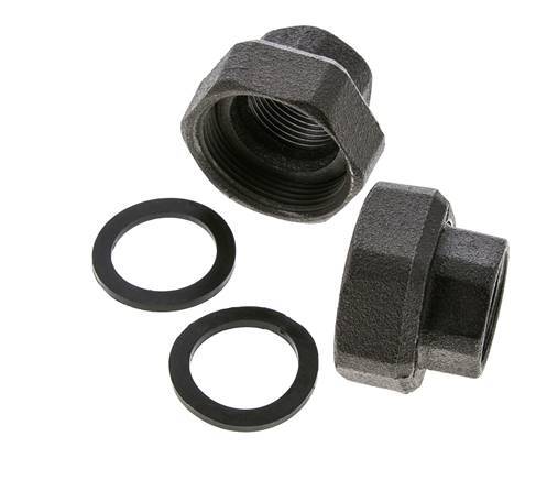 Pompfitting Rp1'' X G 1 1/2" Gietijzer Vlakke Afdichting NBR 20bar