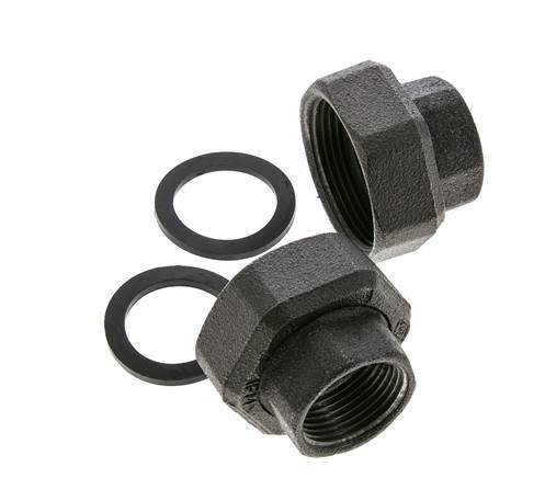 Pompfitting Rp1'' X G 1 1/2" Gietijzer Vlakke Afdichting NBR 20bar