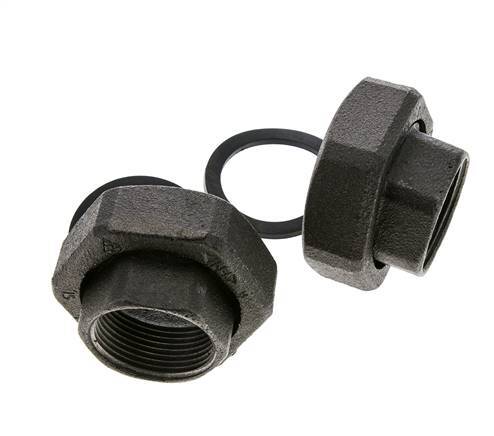 Pompfitting Rp1 1/4'' X G 2" Gietijzer Vlakke Afdichting NBR 20bar