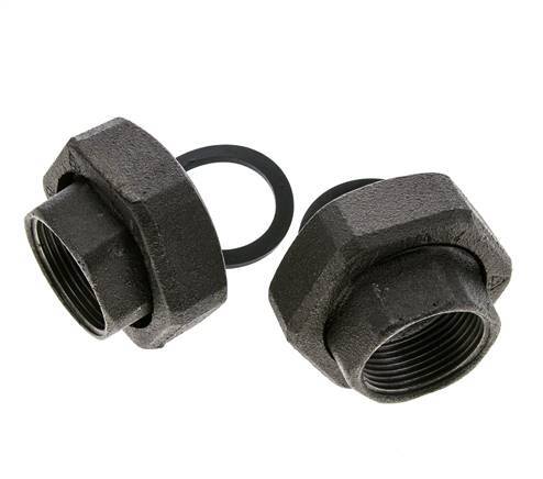 Pompfitting Rp1 1/4'' X G 2" Gietijzer Vlakke Afdichting NBR 20bar