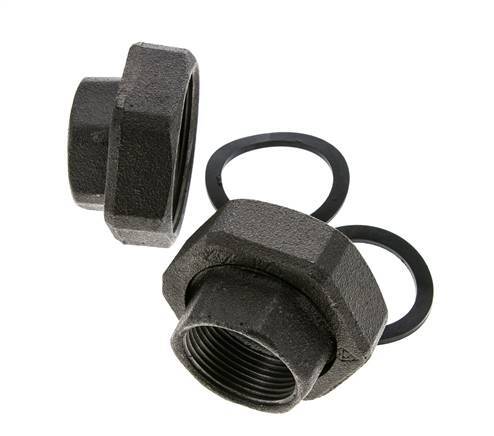 Pompfitting Rp1 1/4'' X G 2" Gietijzer Vlakke Afdichting NBR 20bar