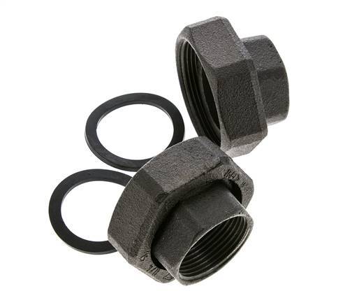 Pompfitting Rp1 1/4'' X G 2" Gietijzer Vlakke Afdichting NBR 20bar